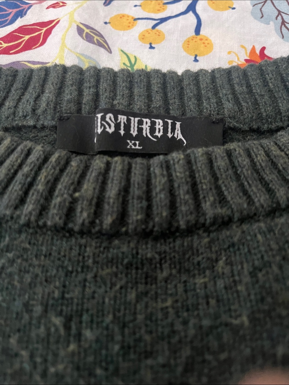 Disturbia Fable Mushroom Embroidered Sweater XL - Picture 2 of 9